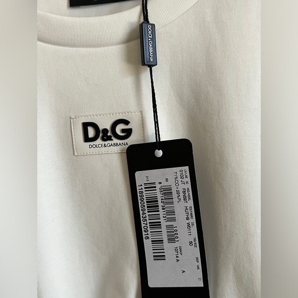 ❌SOLD❌ Dolce & Gabbana White Corset Stretch Cotton Top T-shirt Size 50EU/14US - Picture 9 of 14